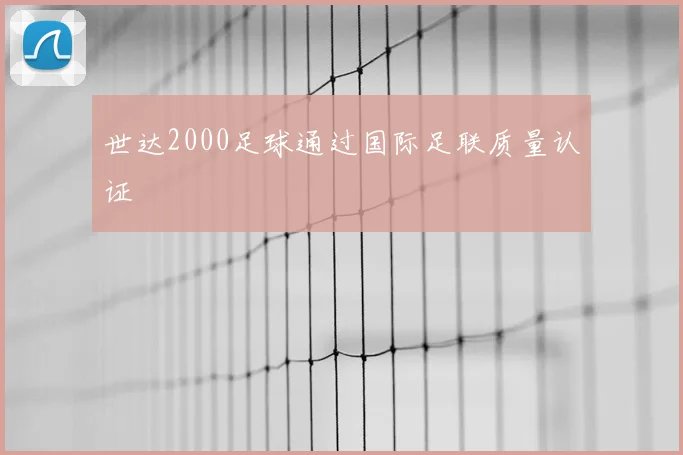 世达2000足球通过国际足联质量认证